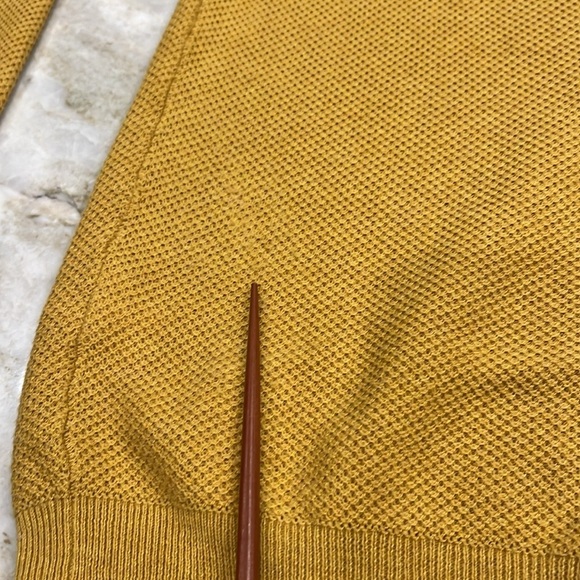 J.Crew Factory | Mustard Textured Collared Sweater | 100% Cotton | XS - Picture 8 of 10